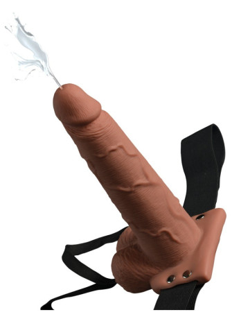 7.5" Hollow Squirting Strap-on with Balls